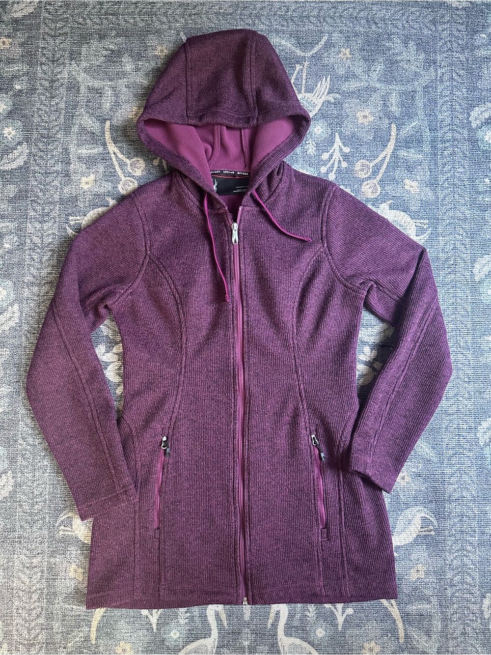Spyder Purple Zip Up Hoodie Jacket Ladies M